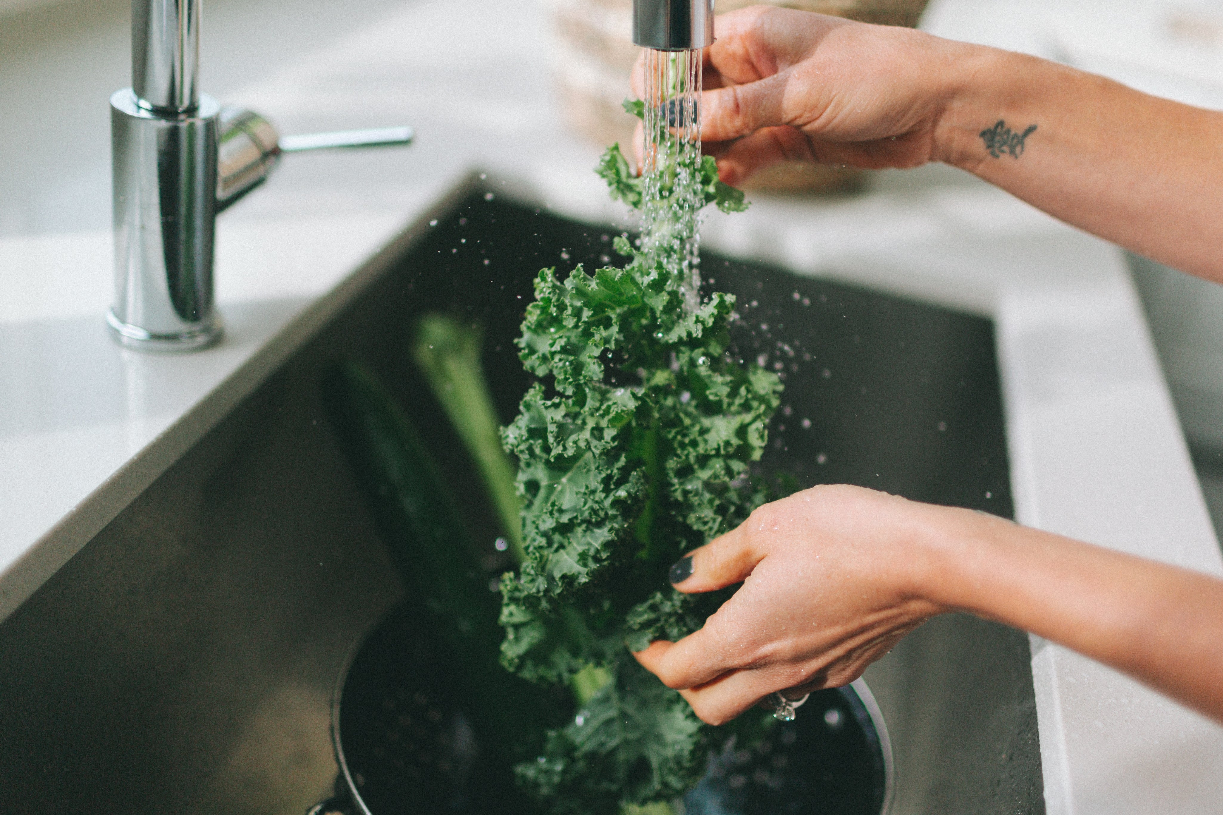 a-womans-hands-washing-kale-in-the-kitchen-sink_t20_wQ2k6K - The Goodfor Company