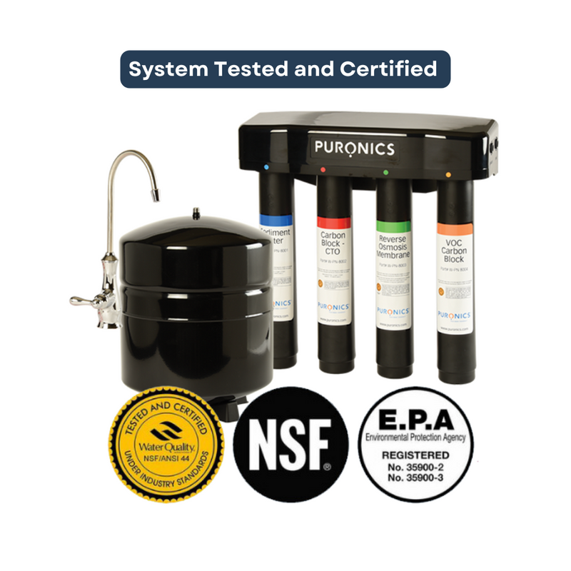 Reverse Osmosis MicroMax8500 Drinking Water Purification System is Tested and Certified