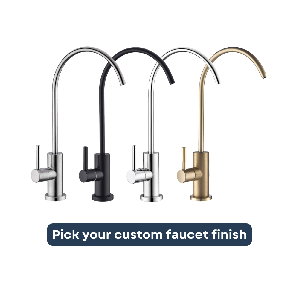 Reverse Osmosis MicroMax8500 Drinking Water Purification System Faucet options