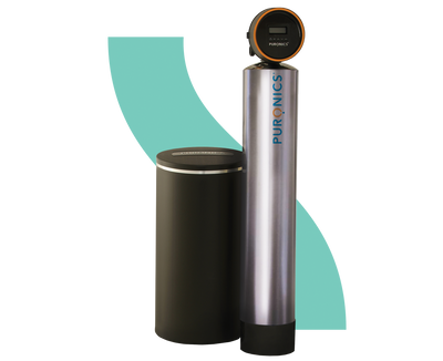 GoodFor whole-home water filtration and softening system installed in garage